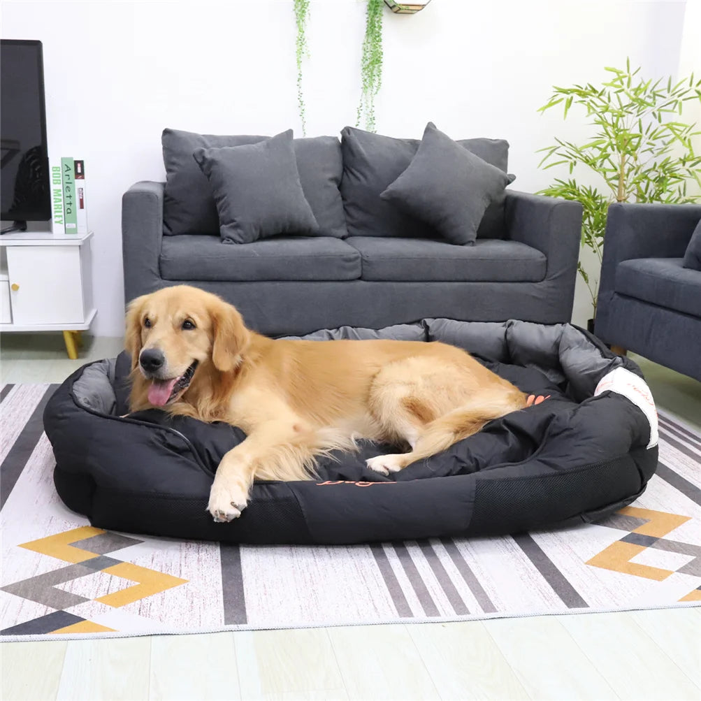 Waterproof Oxford Dog Bed with Removable Cushion | L & XL