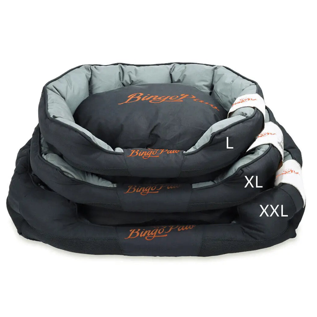 Waterproof Oxford Dog Bed with Removable Cushion | L & XL