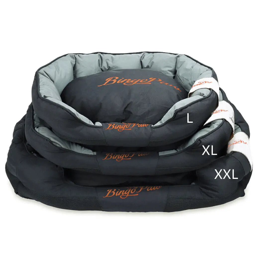 Waterproof Oxford Dog Bed with Removable Cushion | L & XL