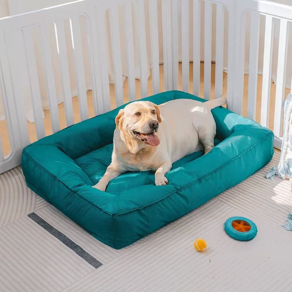 Waterproof Oxford Cloth Dog Bed — Tear-Resistant Full Surround Bolster