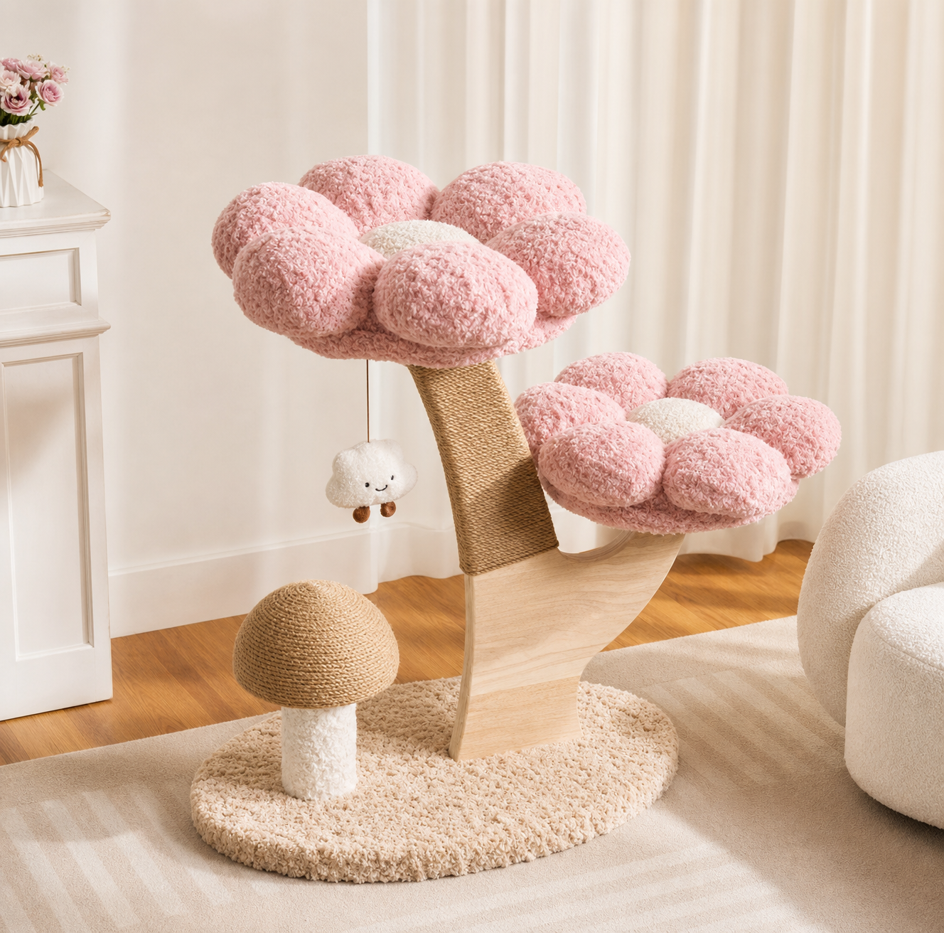 Space Capsule Cat Tree | Multi-Level Solid Wood Cat Tower 🐱