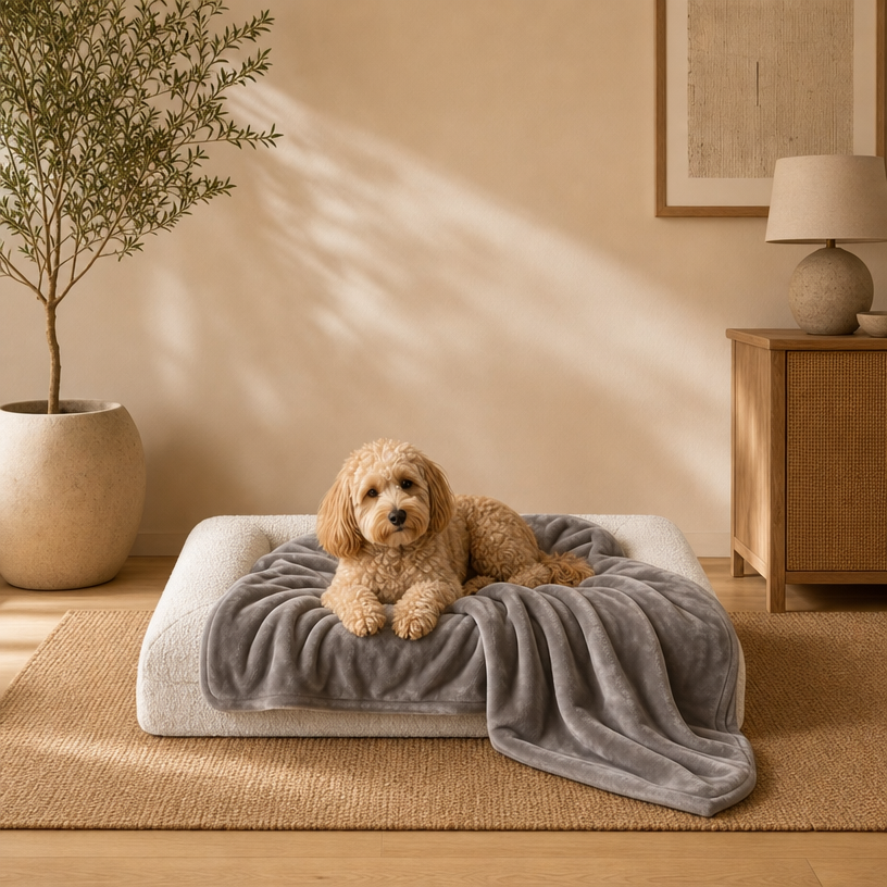 The Dream Sleep Bundle | Memory Foam Dog Bed + Luxury Plush Blanket