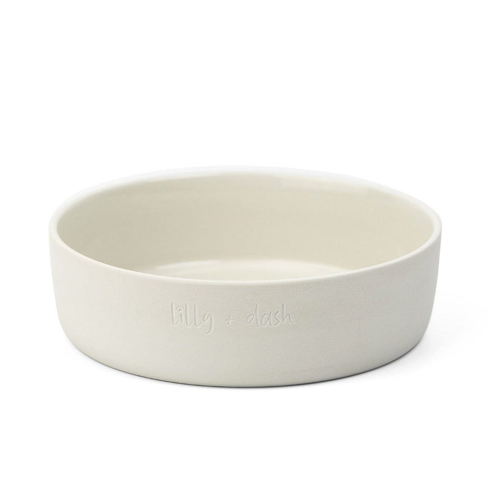 Lilly + Dash Ceramic Dog Bowl | Minimalist Design