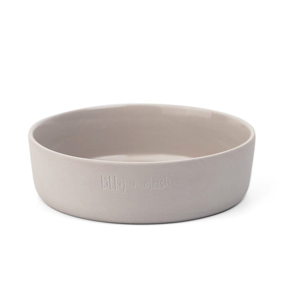 Lilly + Dash Ceramic Dog Bowl | Minimalist Design