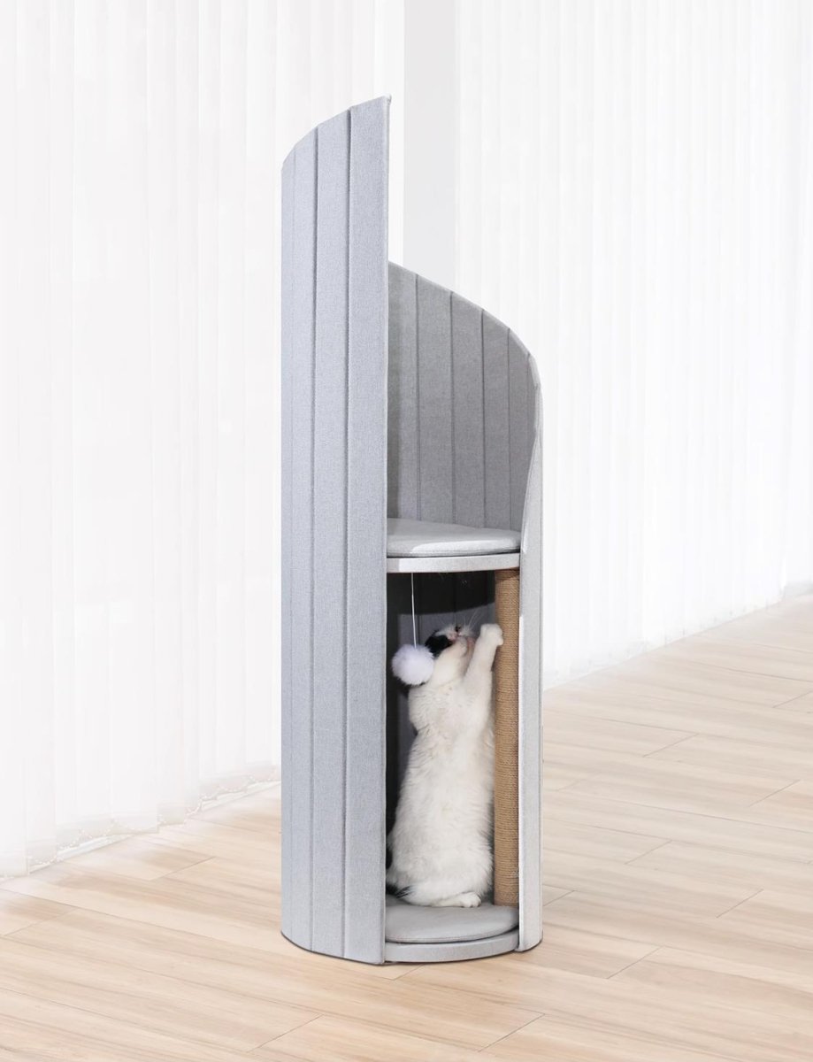 time-tower-modern-cat-tree-condo_grey_2 - Pet Centric