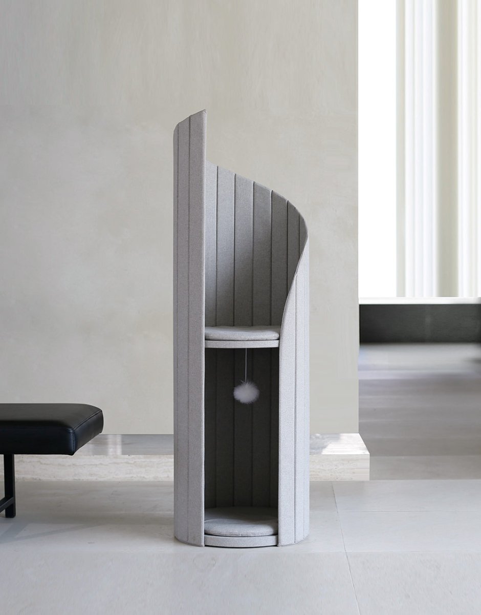 time-tower-modern-cat-tree-condo_grey_3 - Pet Centric