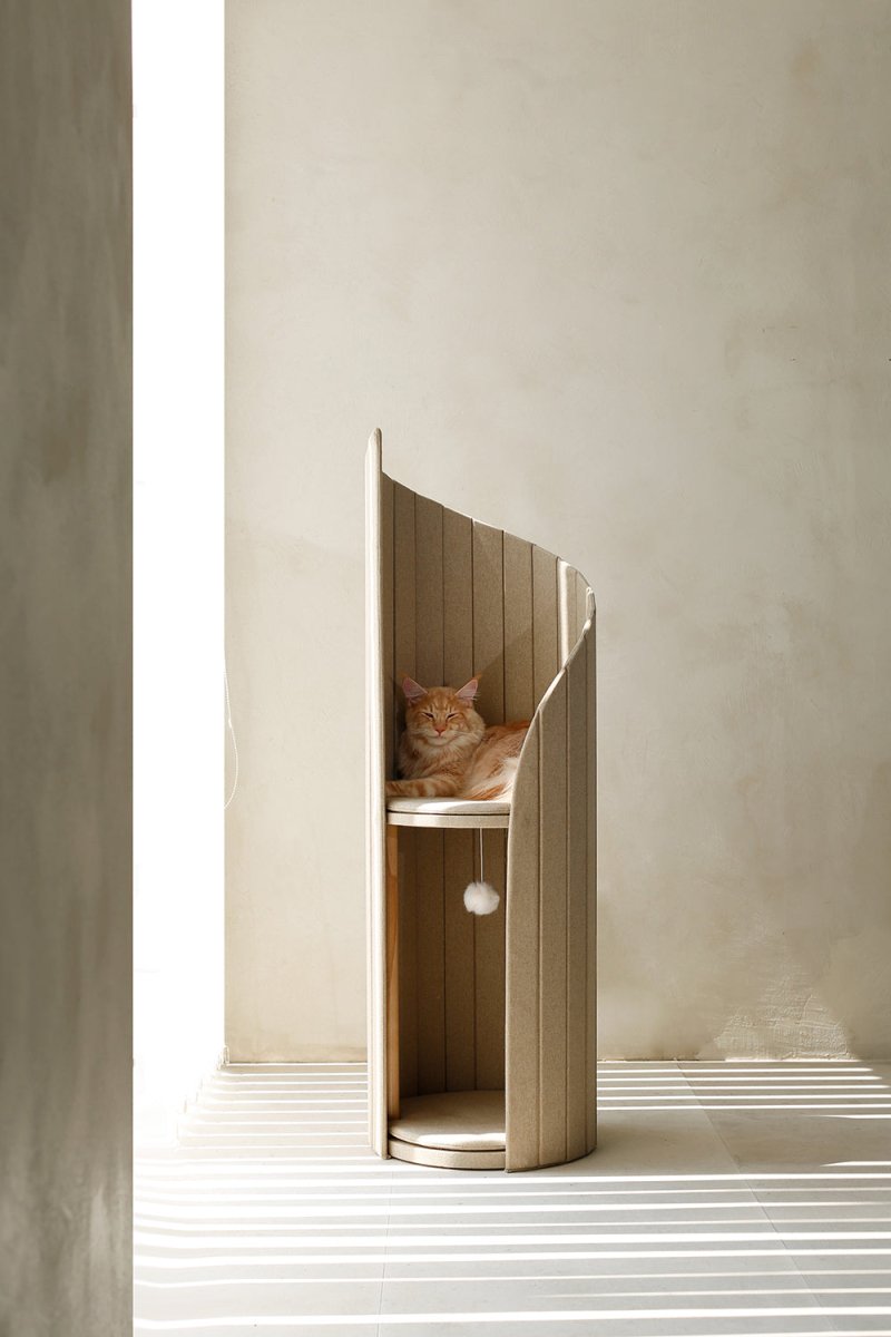time-tower-modern-cat-tree-condo_mocha_1 - Pet Centric